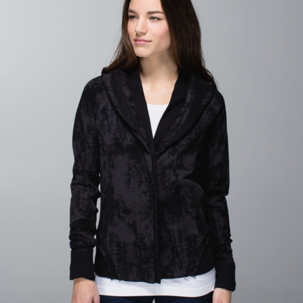 Lululemon To Class Jacket Deep Coal Black Tie Dye